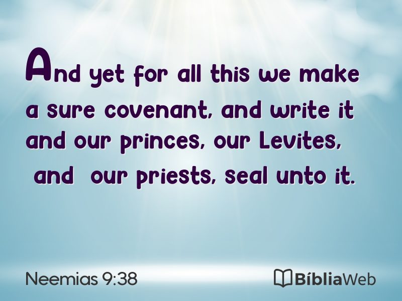 Neemias 9:38 em imagem para compartilhar