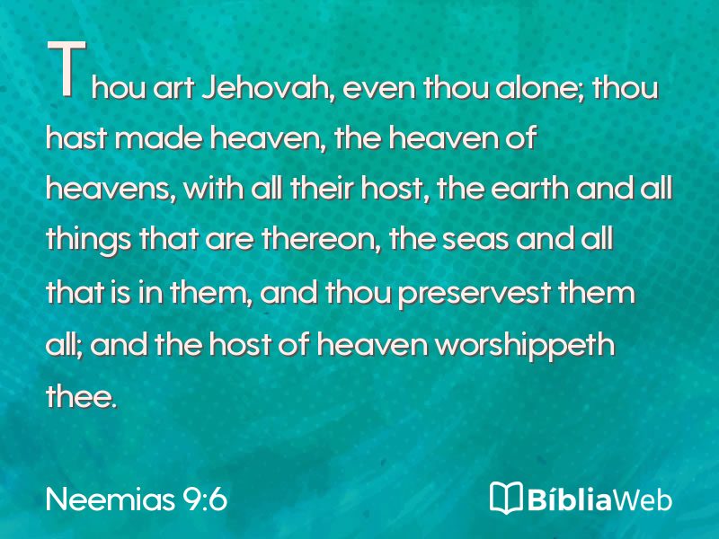 Neemias 9:6 em imagem para compartilhar