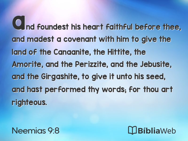 Neemias 9:8 em imagem para compartilhar