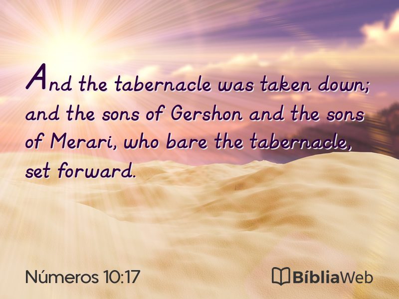 Números 10:17 em imagem para compartilhar