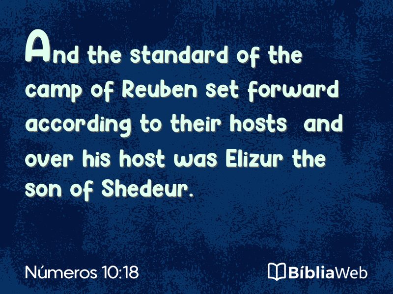 Números 10:18 em imagem para compartilhar