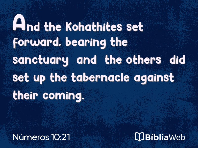 Números 10:21 em imagem para compartilhar