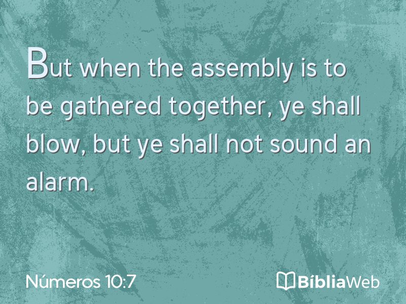 Números 10:7 em imagem para compartilhar