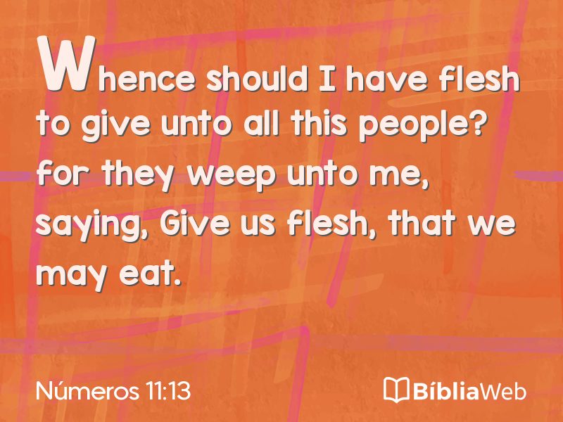 Números 11:13 em imagem para compartilhar