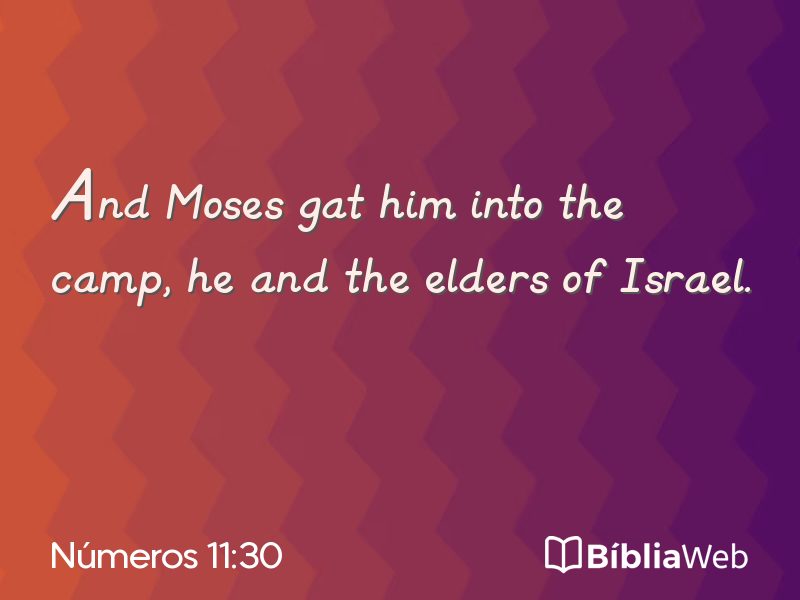 Números 11:30 em imagem para compartilhar