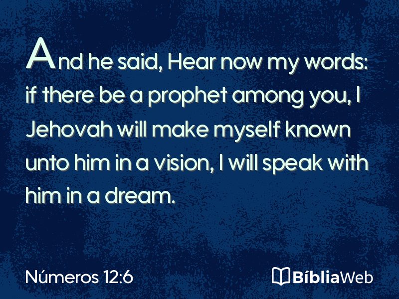 Números 12:6 em imagem para compartilhar