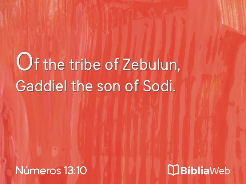 Números 13:10 em imagem para compartilhar