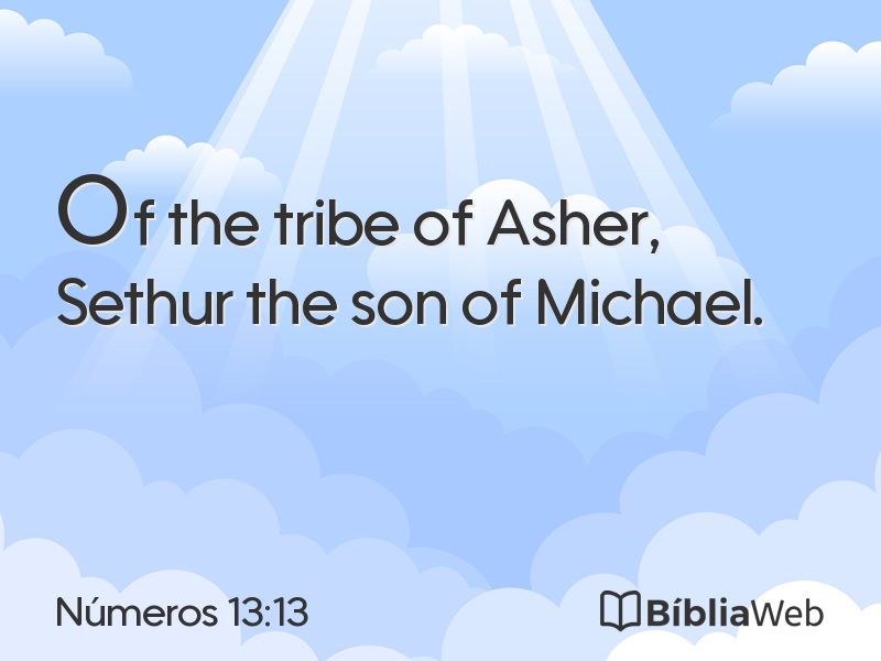 Números 13:13 em imagem para compartilhar