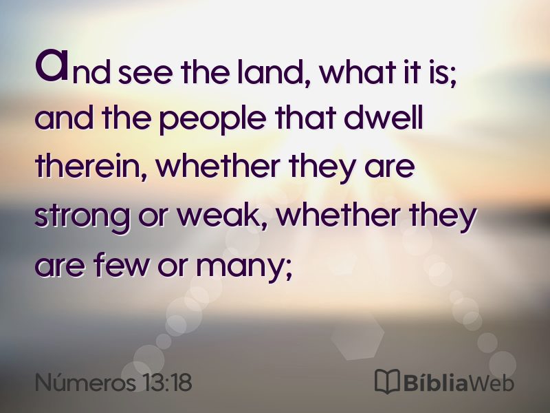 Números 13:18 em imagem para compartilhar