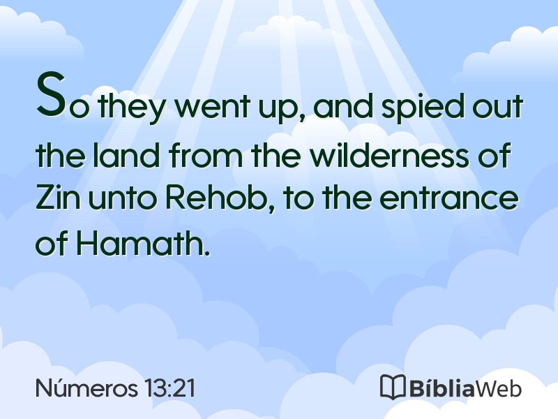 Números 13:21 em imagem para compartilhar