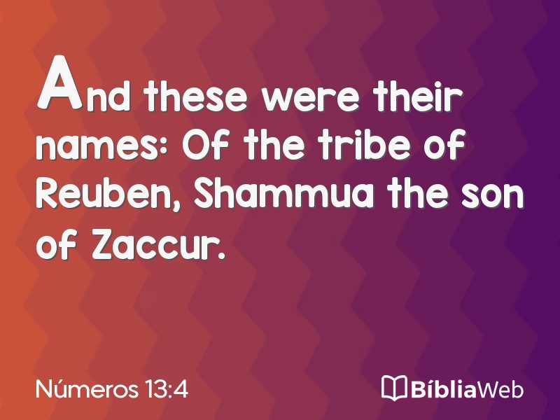 Números 13:4 em imagem para compartilhar