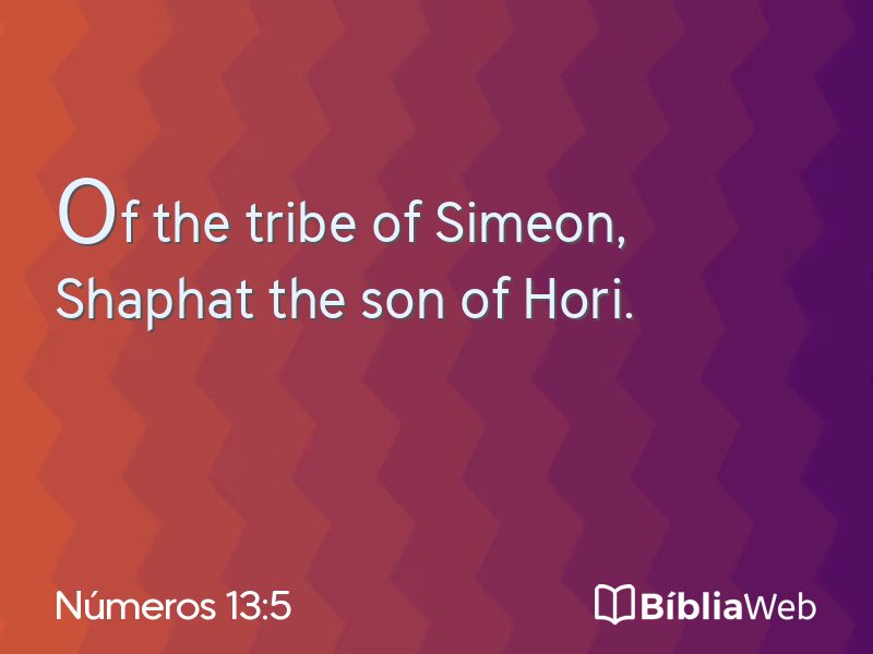 Números 13:5 em imagem para compartilhar