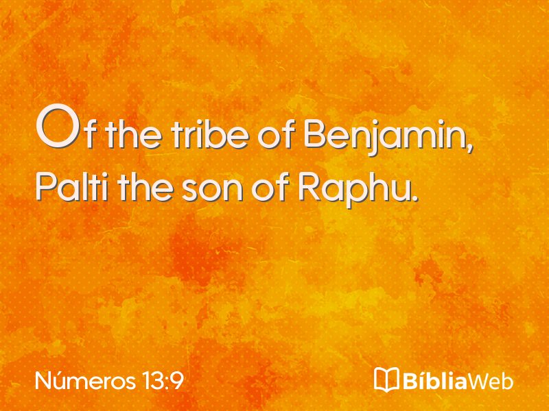 Números 13:9 em imagem para compartilhar