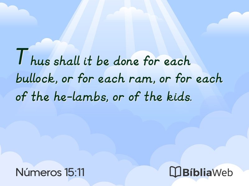 Números 15:11 em imagem para compartilhar
