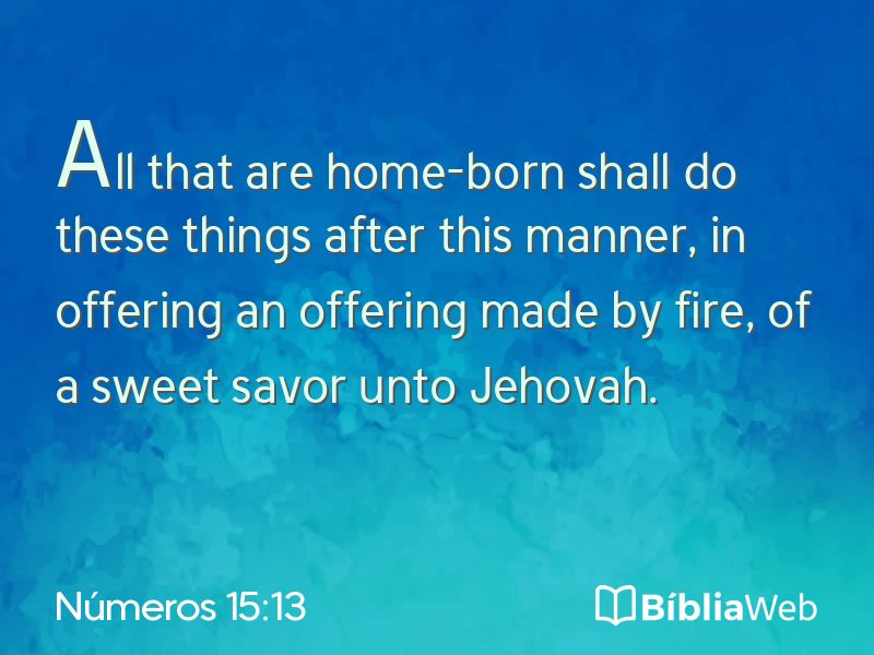 Números 15:13 em imagem para compartilhar