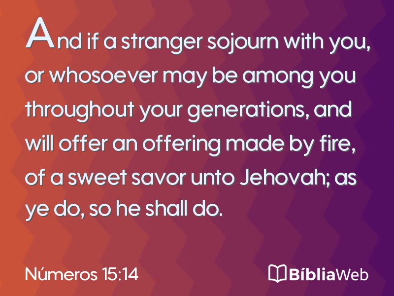 Números 15:14 em imagem para compartilhar
