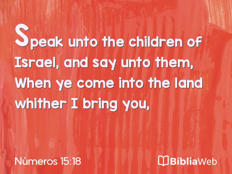 Números 15:18 em imagem para compartilhar