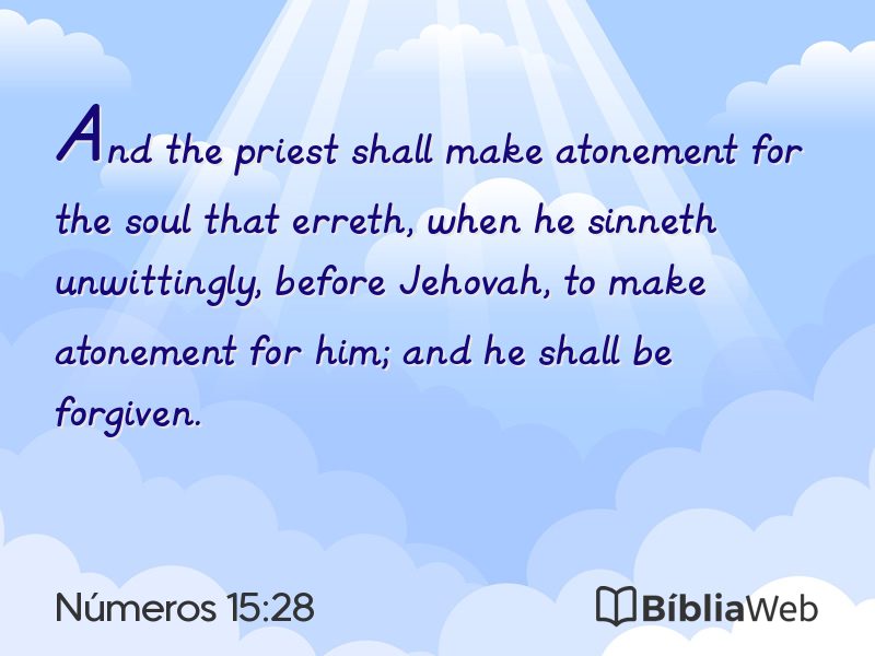 Números 15:28 em imagem para compartilhar