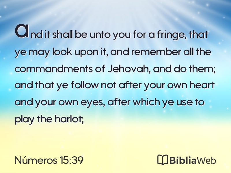 Números 15:39 em imagem para compartilhar