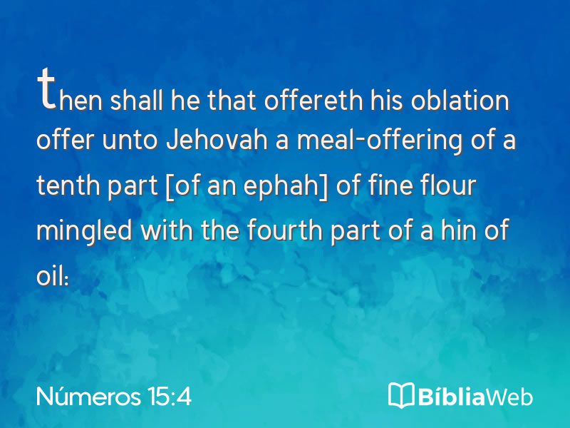 Números 15:4 em imagem para compartilhar