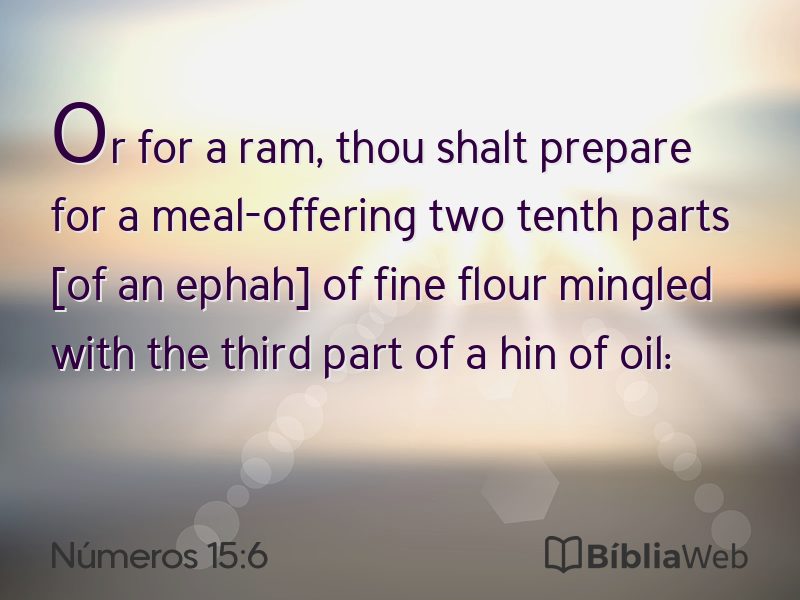 Números 15:6 em imagem para compartilhar