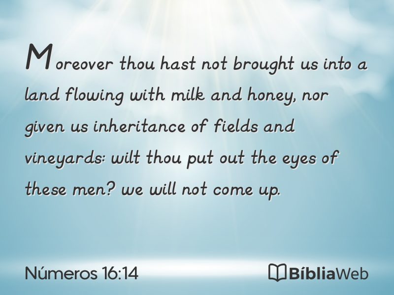 Números 16:14 em imagem para compartilhar