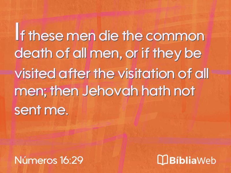 Números 16:29 em imagem para compartilhar