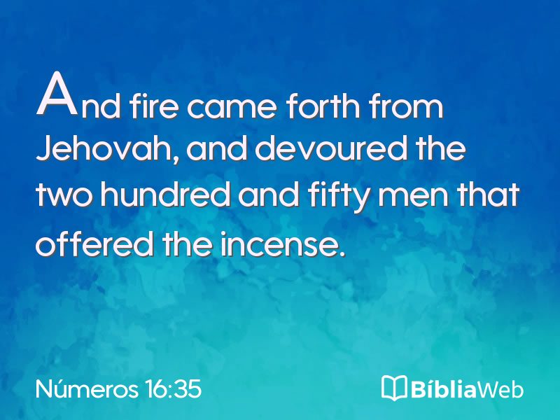 Números 16:35 em imagem para compartilhar