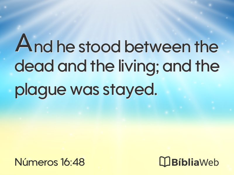 Números 16:48 em imagem para compartilhar