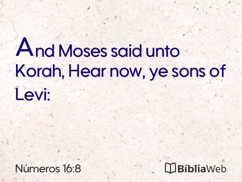 Números 16:8 em imagem para compartilhar