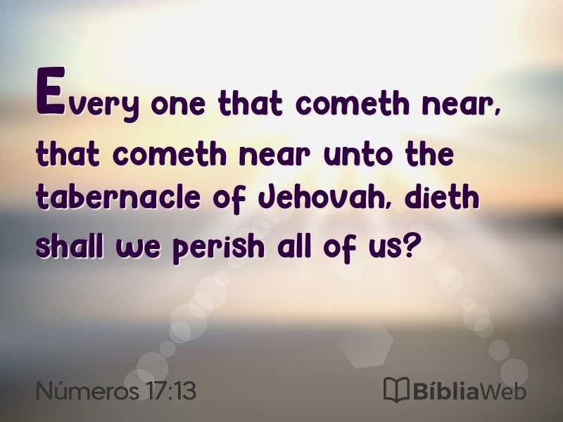 Números 17:13 em imagem para compartilhar