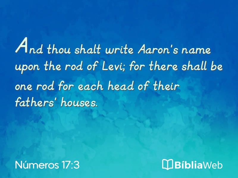 Números 17:3 em imagem para compartilhar