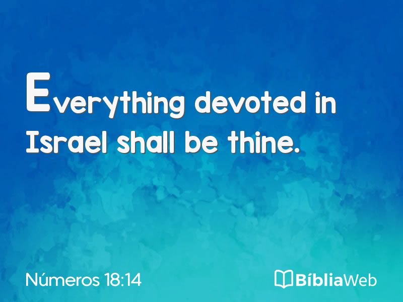 Números 18:14 em imagem para compartilhar