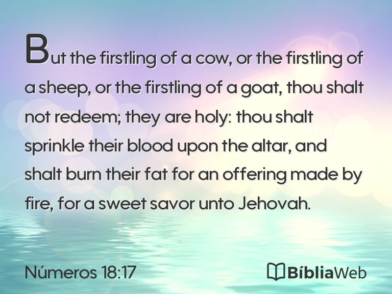 Números 18:17 em imagem para compartilhar