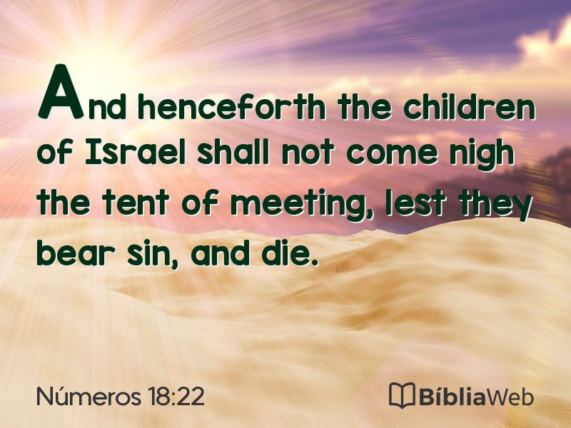 Números 18:22 em imagem para compartilhar