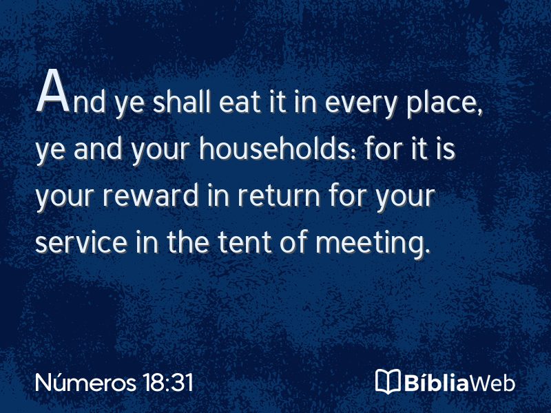 Números 18:31 em imagem para compartilhar