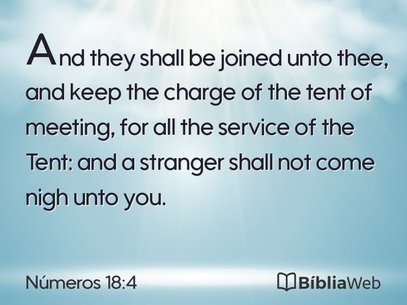 Números 18:4 em imagem para compartilhar
