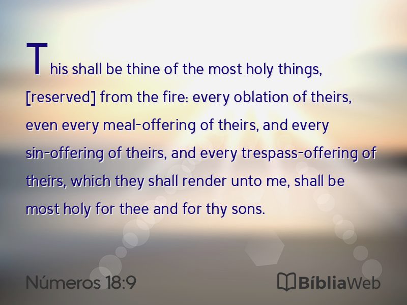 Números 18:9 em imagem para compartilhar