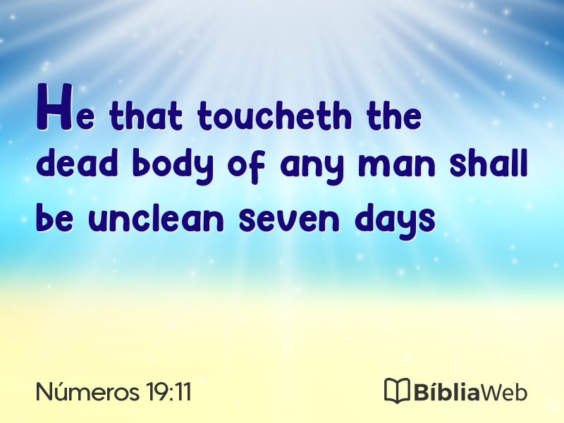 Números 19:11 em imagem para compartilhar
