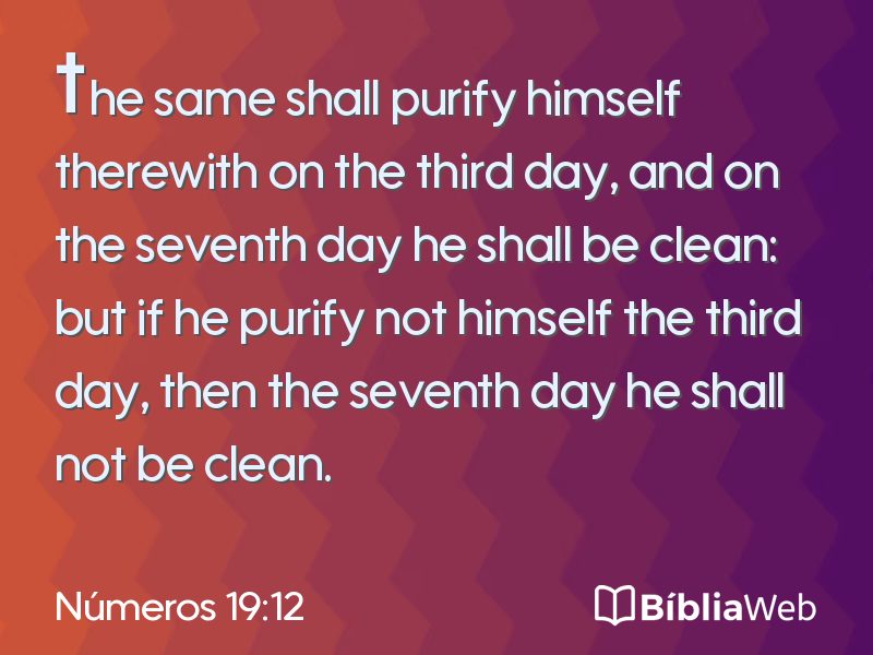 Números 19:12 em imagem para compartilhar