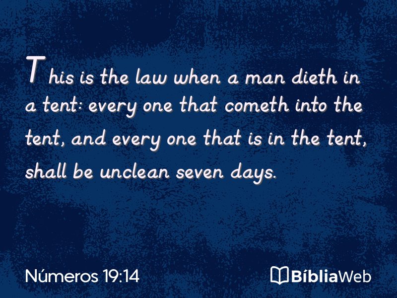 Números 19:14 em imagem para compartilhar