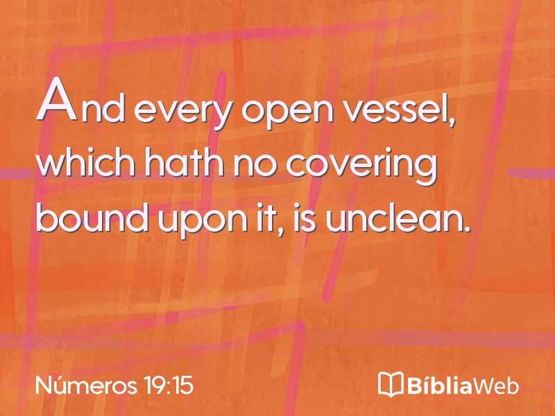 Números 19:15 em imagem para compartilhar