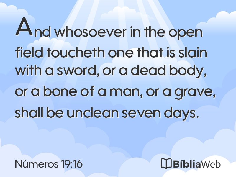 Números 19:16 em imagem para compartilhar
