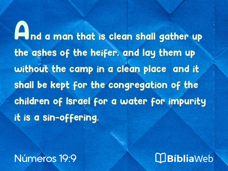 Números 19:9 em imagem para compartilhar