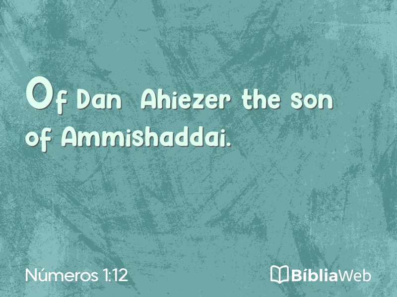 Números 1:12 em imagem para compartilhar