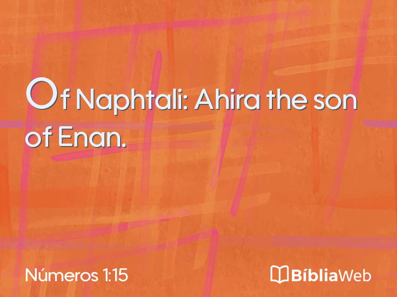 Números 1:15 em imagem para compartilhar