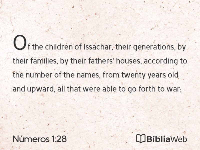 Números 1:28 em imagem para compartilhar