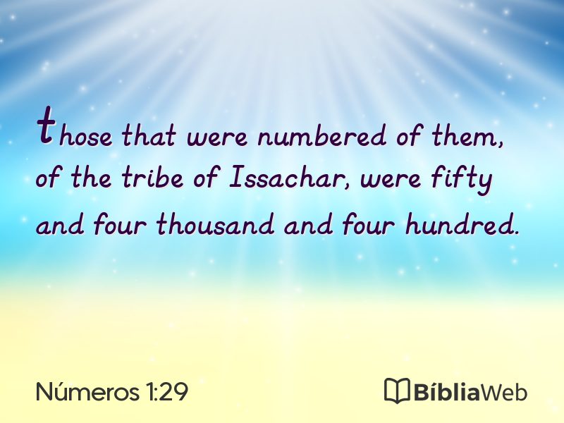 Números 1:29 em imagem para compartilhar