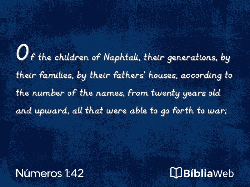 Números 1:42 em imagem para compartilhar