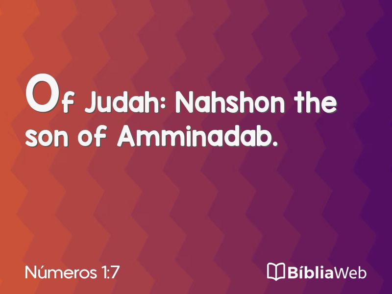Números 1:7 em imagem para compartilhar